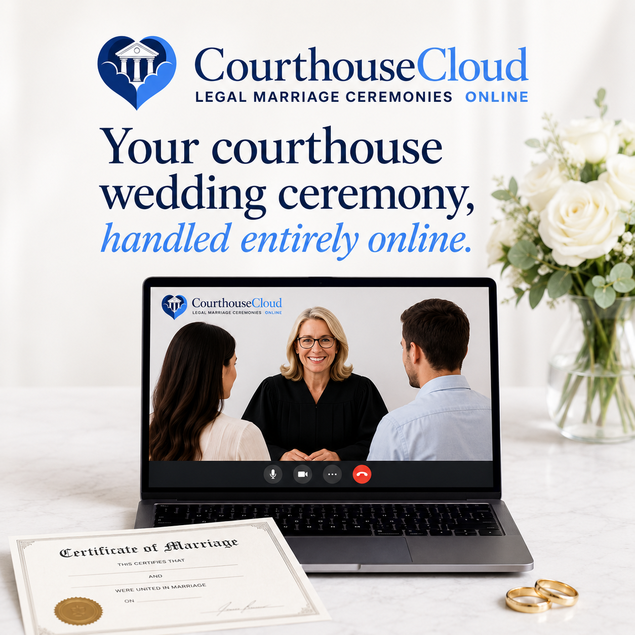 Courthouse Wedding Ceremony — Online Civil Marriage Service